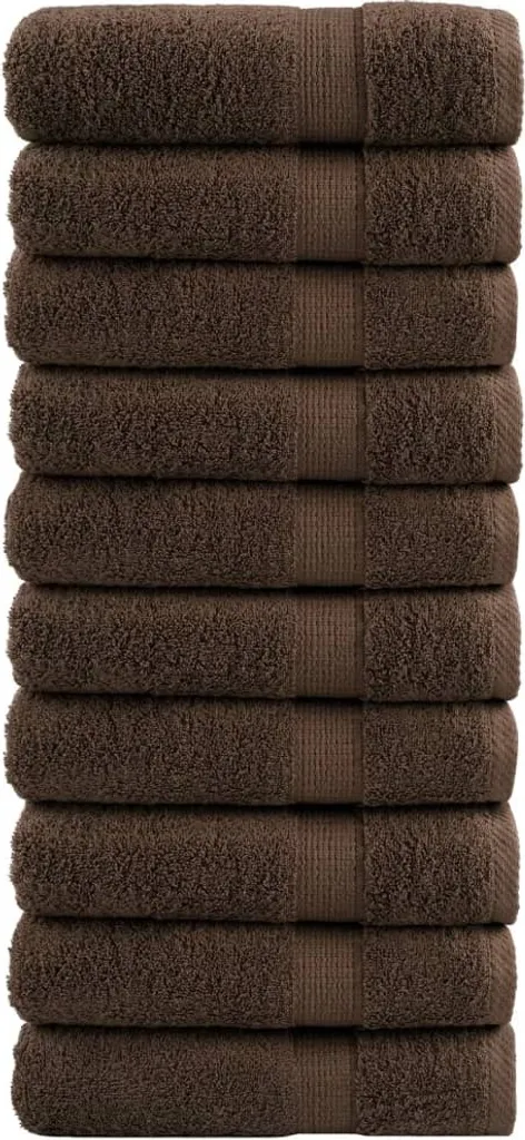 Asciugamani SOLUND Marrone Premium 10pz 50x100 - Esperienza Spa 600g/m²