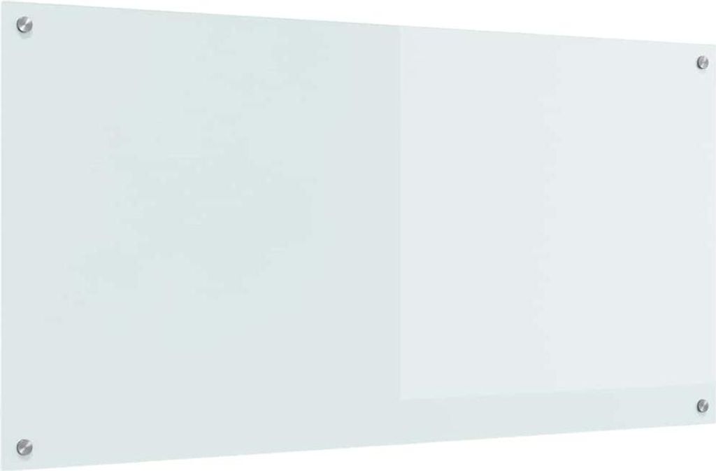 vidaXL Küchenrückwand Weiß 120 x 60 cm Gehärtetes Glas