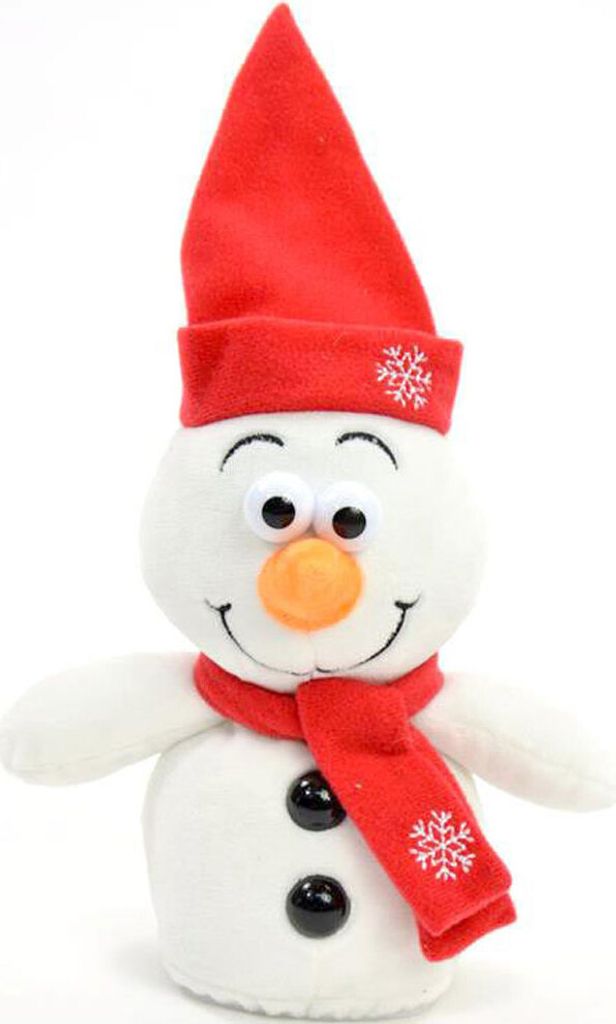 Kögler Labertier Plüsch Schneemann Casper rot plappert Produktbild 