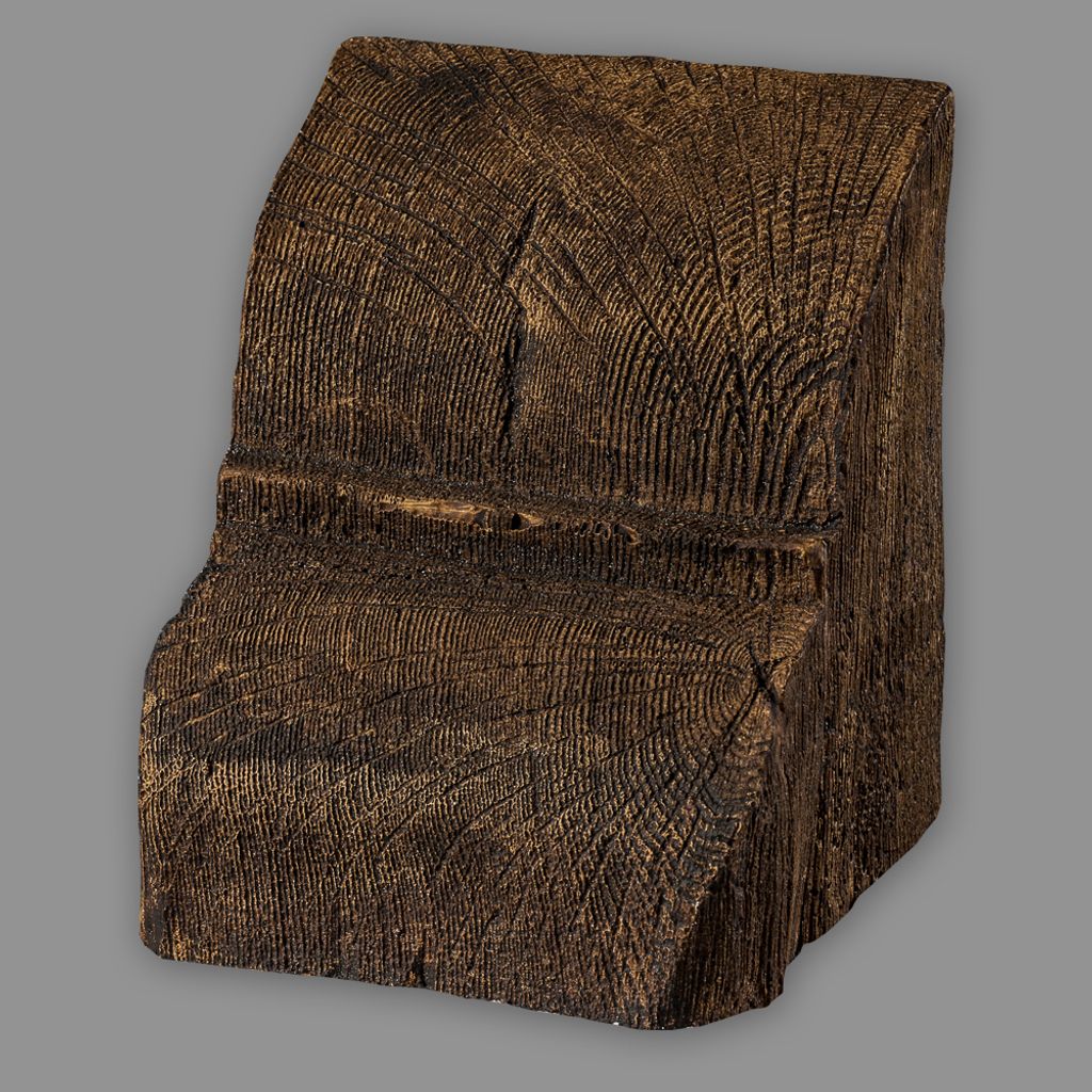HOMESTAR Konsole 20 x 13cm für Deckenbalken Eiche Holz Imitat dunkelbraun