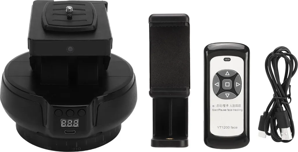 Gimbal Elettrico 360° AI con Telecomando per Live Streaming e Zoom