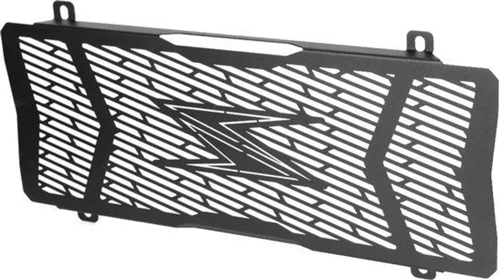 Cache-radiateur moto en acier noir haute résistance pour protection moteur