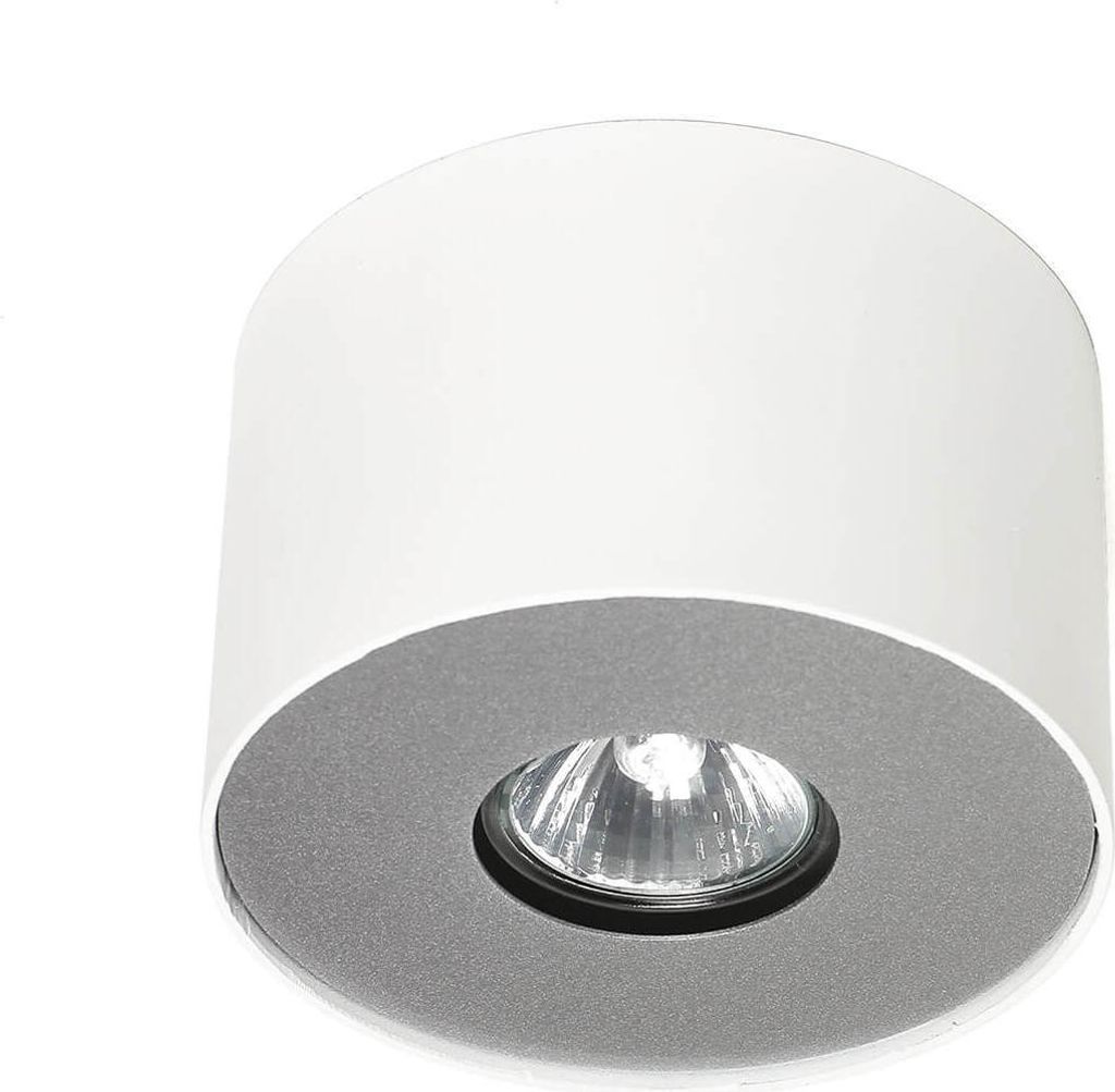 Runder Deckenspot "Point" Weiß Metall Modern GU10 Ø13cm rund dezente Deckenleuchte Flur