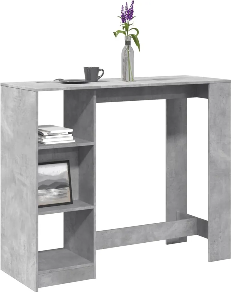 Bancone Bar Cloris 124x46x103,5 Grigio Cemento | Mobili Legno 2025
