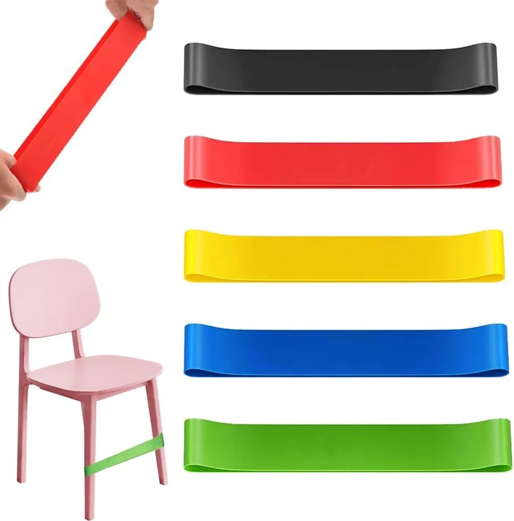 5 Bandes de chaise extensibles TPE colorées pour besoins sensoriels