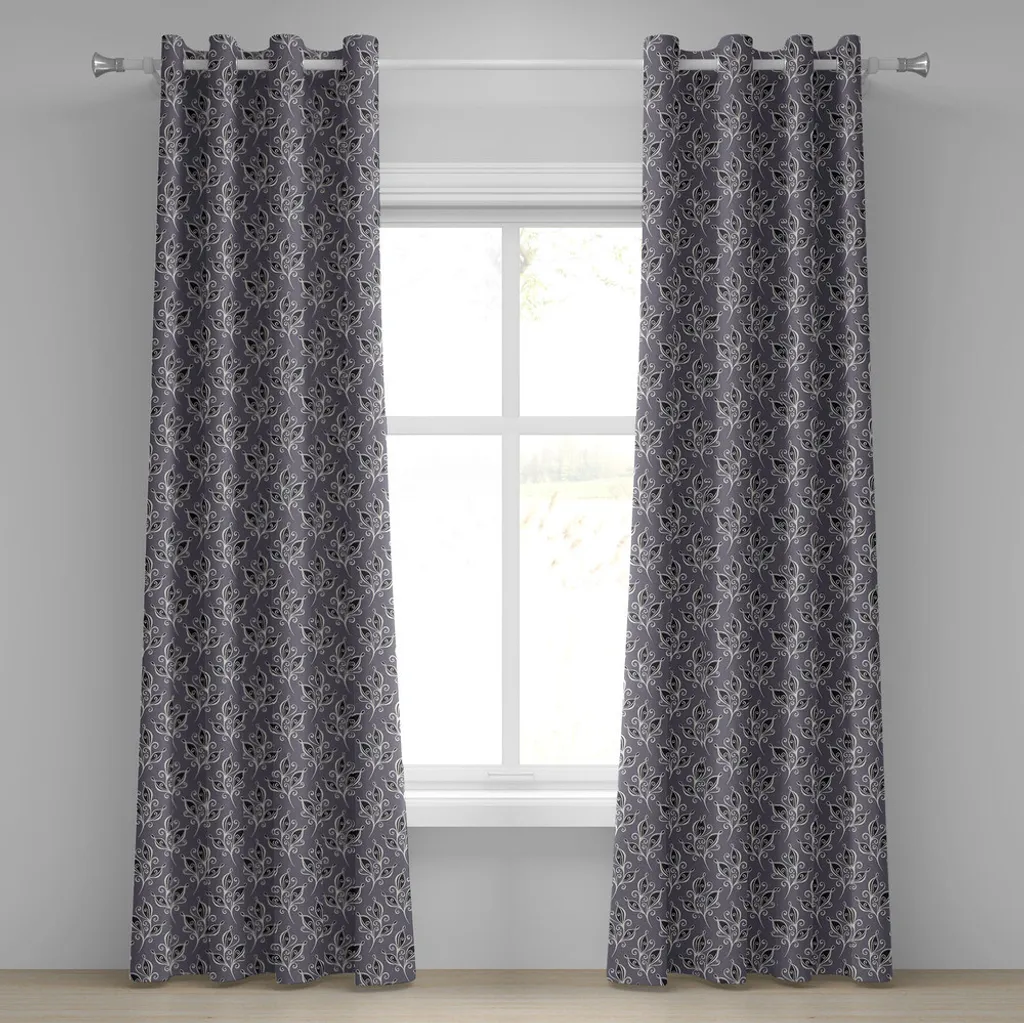 Paire de rideaux de salon victorien pour grande baie vitrée 280x245