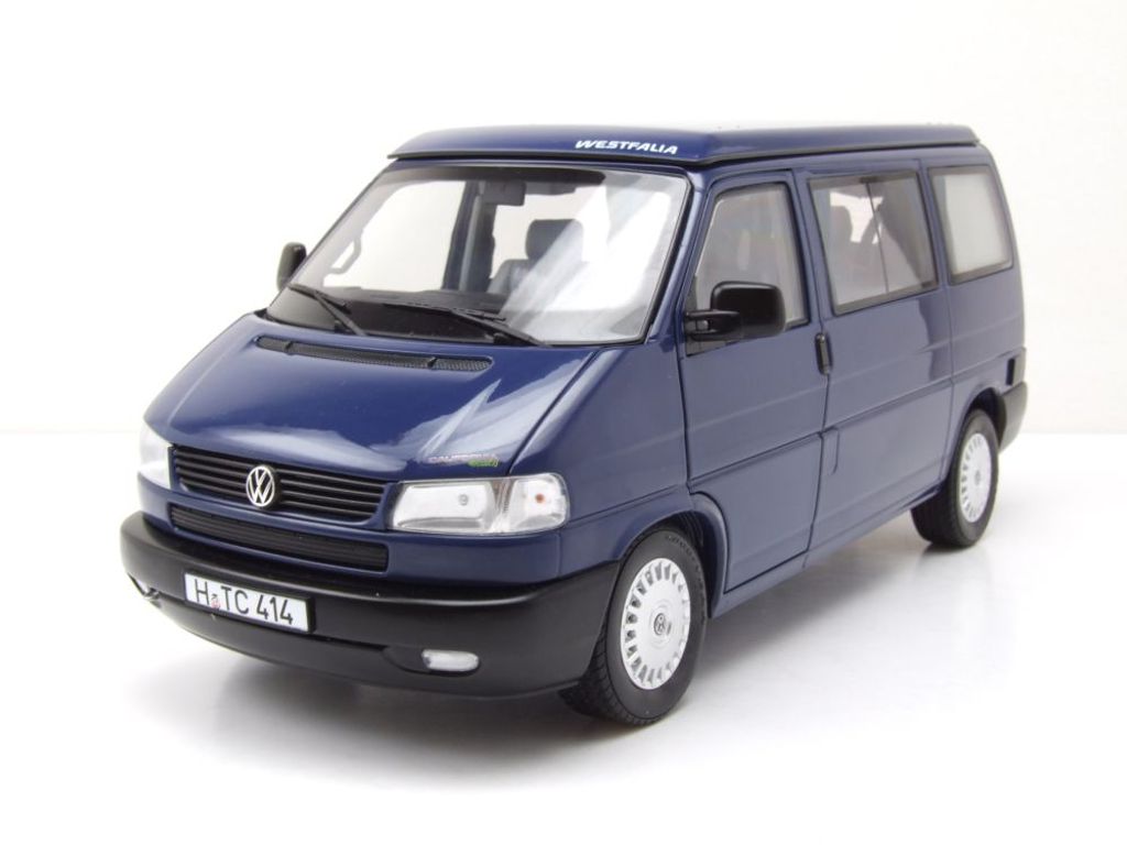 Schuco Volkswagen T4b Westfalia Camper, Wohnmobil-Modell, Vormontiert, 1:18, Volkswagen T4b Westfalia, Junge/Mädchen, Blau