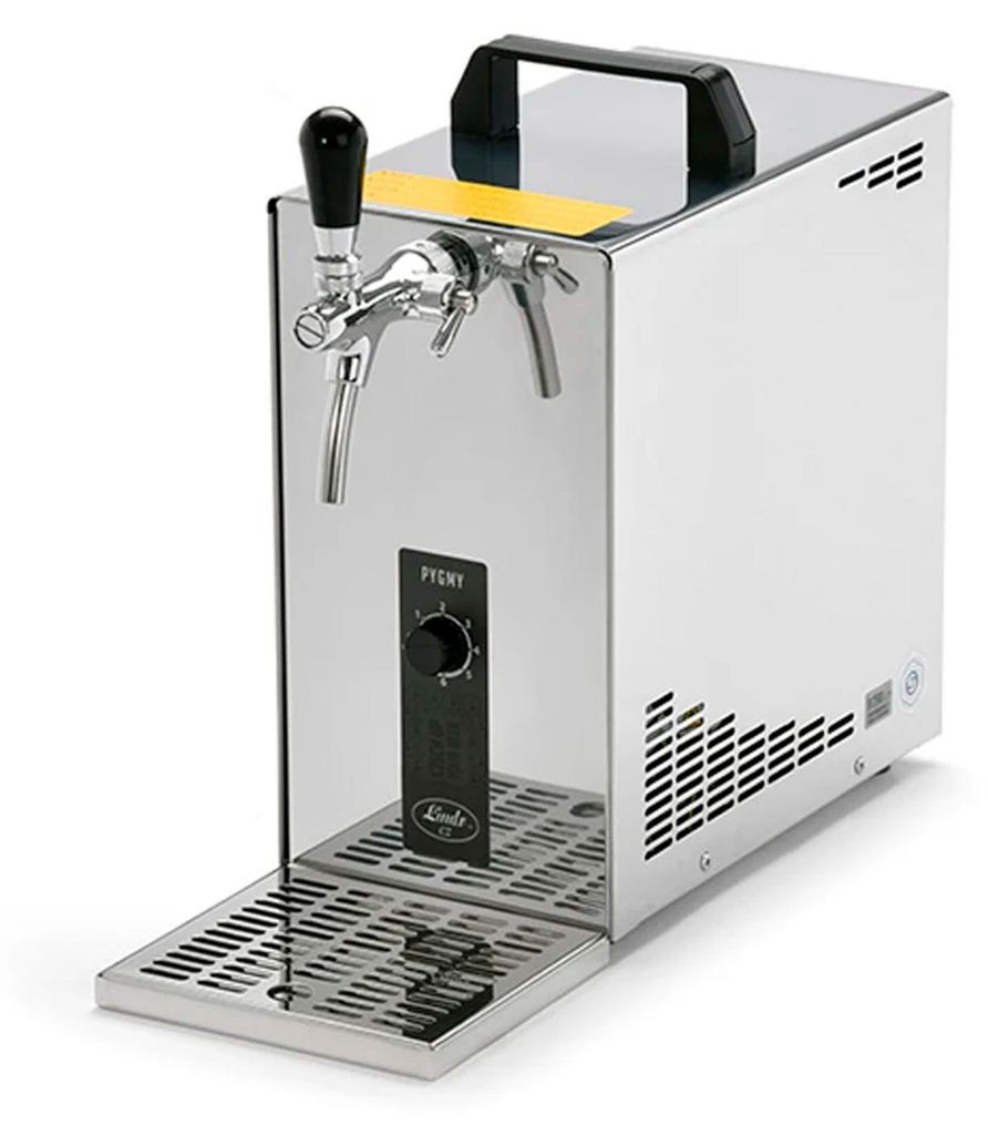 Zapfanlage, Bierzapfanlage, Bierkoffer, Durchlaufkühler PYGMY 25 1-leitig Trockenkühler, 35 Liter/h, 5/8 Anschluss, Green Line