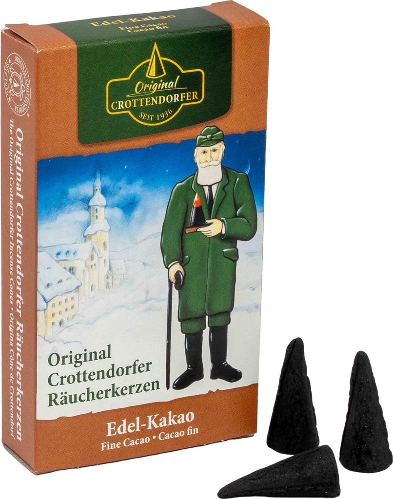 Räucherkerzen Räucherkegel mit edlem Kakaoduft in schwarzer Farbe BxHxT 6x11x2cm NEU