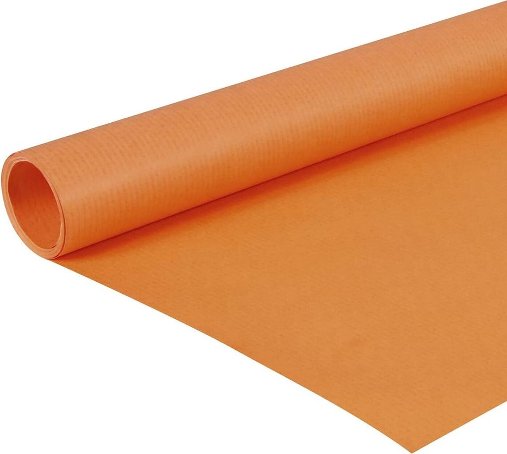 Clairefontaine Geschenkpapier "Kraft" orange auf Rolle (B)700 mm x (L)10,0 m