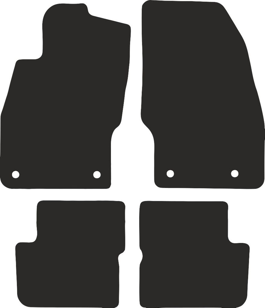 Tappetini Auto In Velluto Anteriori Per Opel Corsa D (2006-2015) – Su Misura Con Rinforzo Saldato Antiscivolo