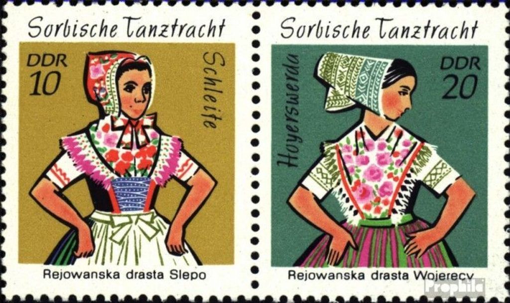 Briefmarken DDR 1971 Mi W8 gestempelt Sorb. Trachten