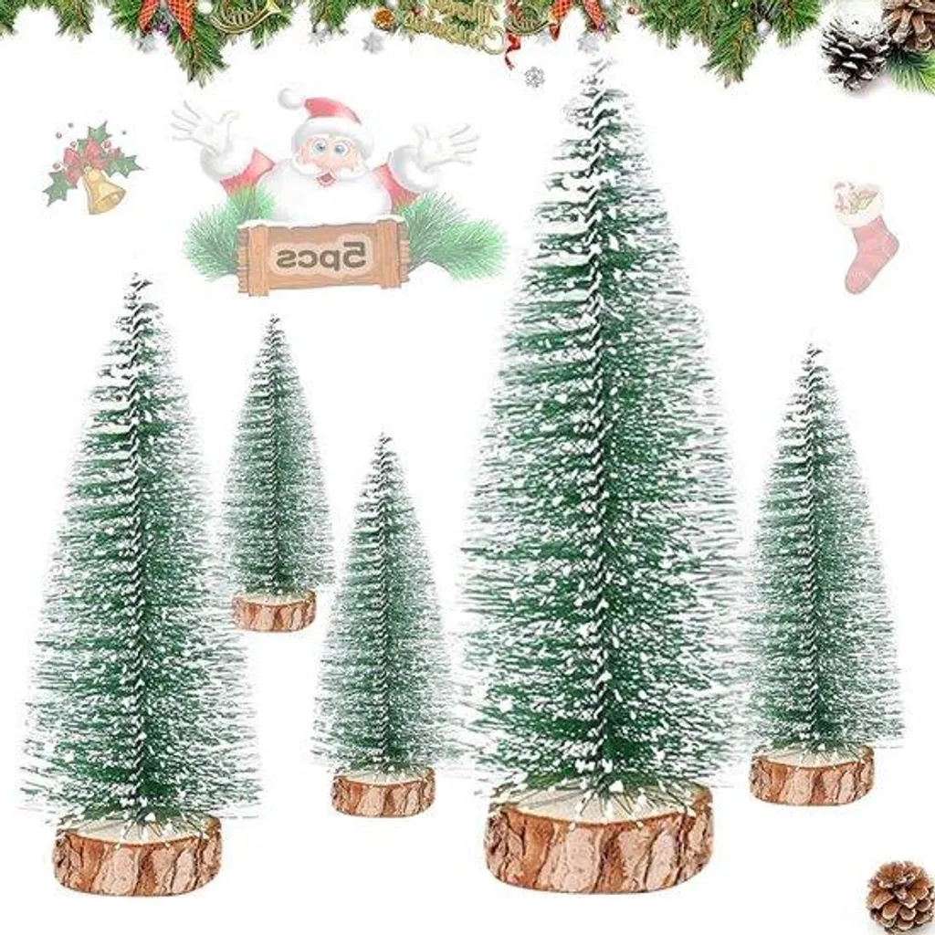 Sapin de Noël de table miniature pour bureau et petit appartement vert