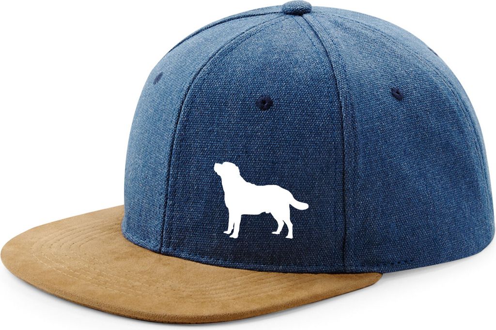 Huuraa Cappy Mütze Labrador Retriever Silhouette Denim Baumwolle und Polyester Snapback Kappe Geschenkidee
