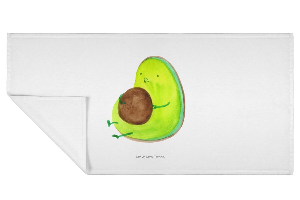Mr. & Mrs. Panda Handtuch Avocado Pfeifen - Weiß - Geschenk, Abnehmen, 50x100, Diät, Frotteehandtuch, Ernährung, gesichtshandtuch, Flauschtuch, ...