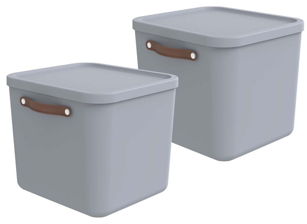 Rotho 2er-Set Aufbewahrungsbox 40L Maloja - Kunststoffbox Produktbild 