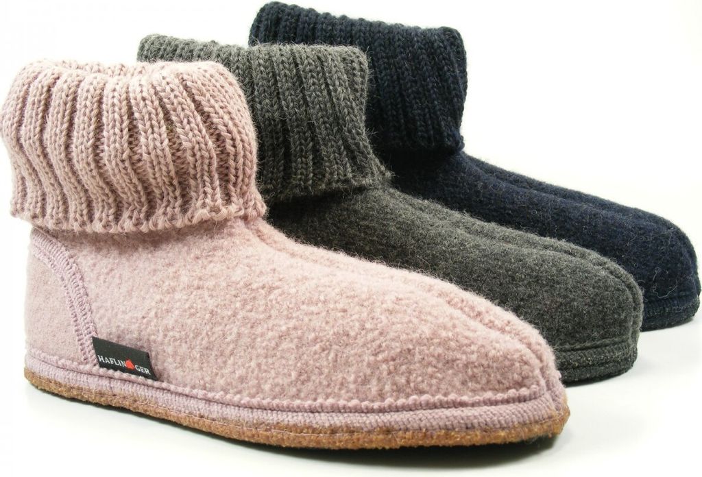 Haflinger 631047 Karl Damen Herren Hausschuhe Hüttenschuhe Wolle , Größe:38 EU, Farbe:Grau