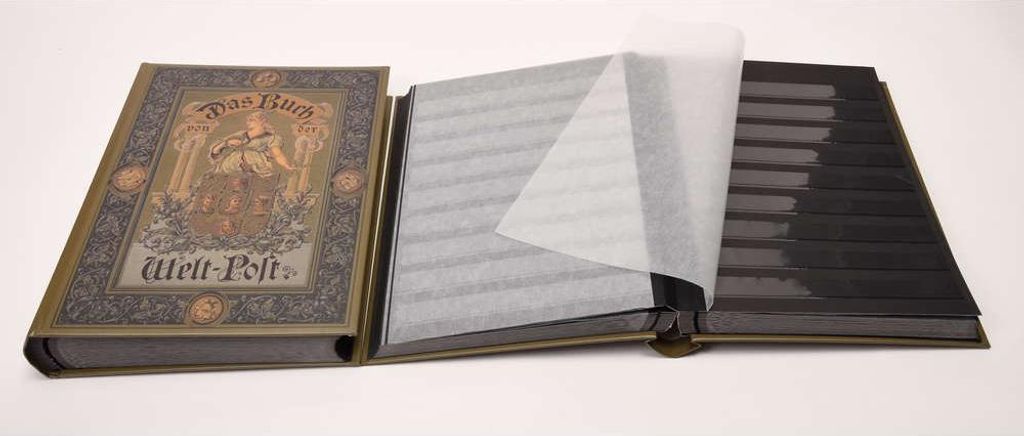 Briefmarkenalbum Einsteckalbum 60 schwarze Seiten Produktbild 