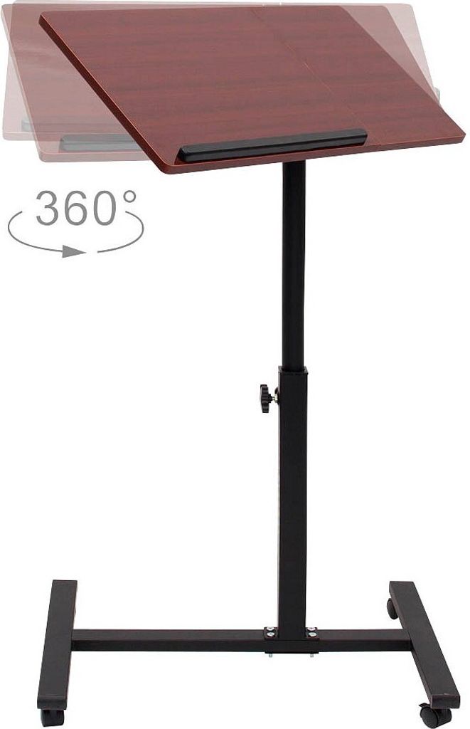 relaxdays PC-Tisch höhenverstellbar mahagoni 60,0 x 40,5 x Produktbild 11
