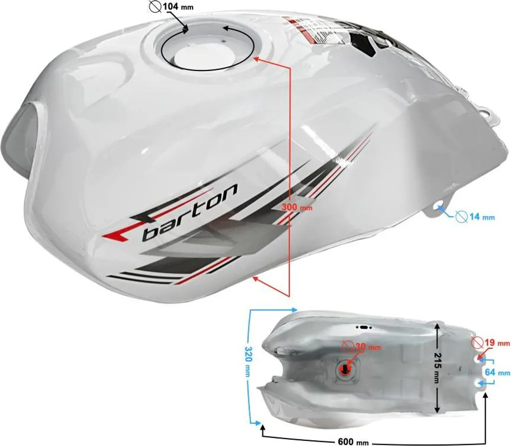 Réservoir carburant blanc Fighter 2 - Remplacement contre les fuites