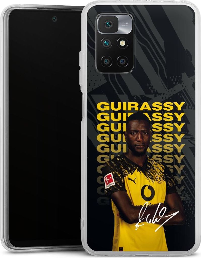 DeinDesign Handyhülle für Xiaomi Redmi 10 2022 Silikon Hülle Case Smartphone Schutzhülle BVB Borussia Dortmund Serhou Guirassy