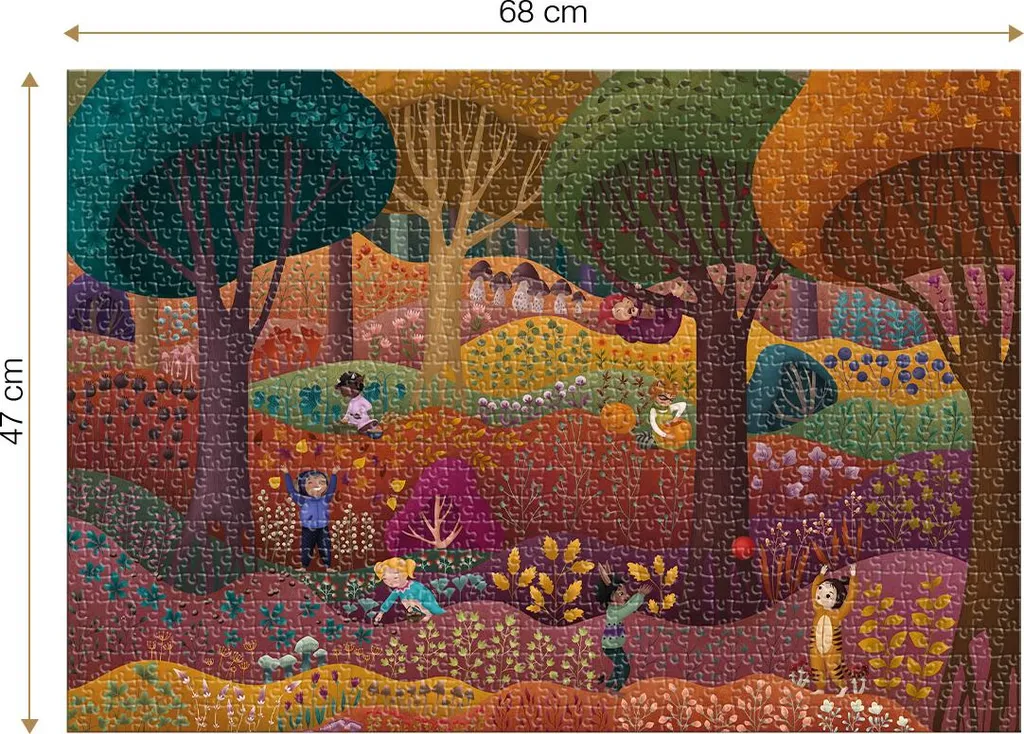 Puzzle 1000 pièces pour adulte Roovi - Activité antistress forêt automne