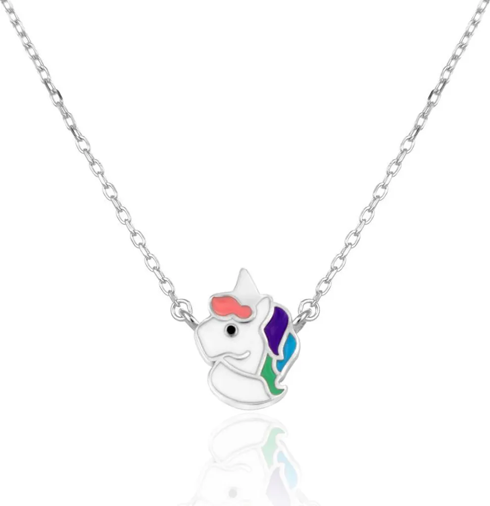Collier licorne en argent idéal pour un cadeau d'anniversaire de petite fille