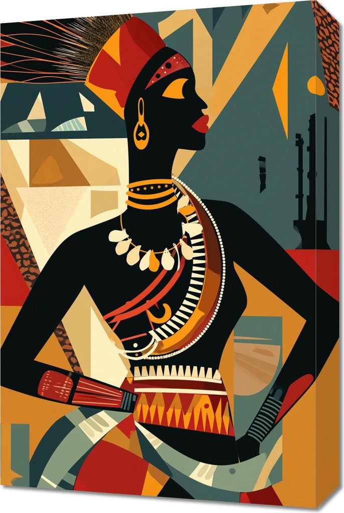 Bild 40x60cm Afrikanisches Mosaik