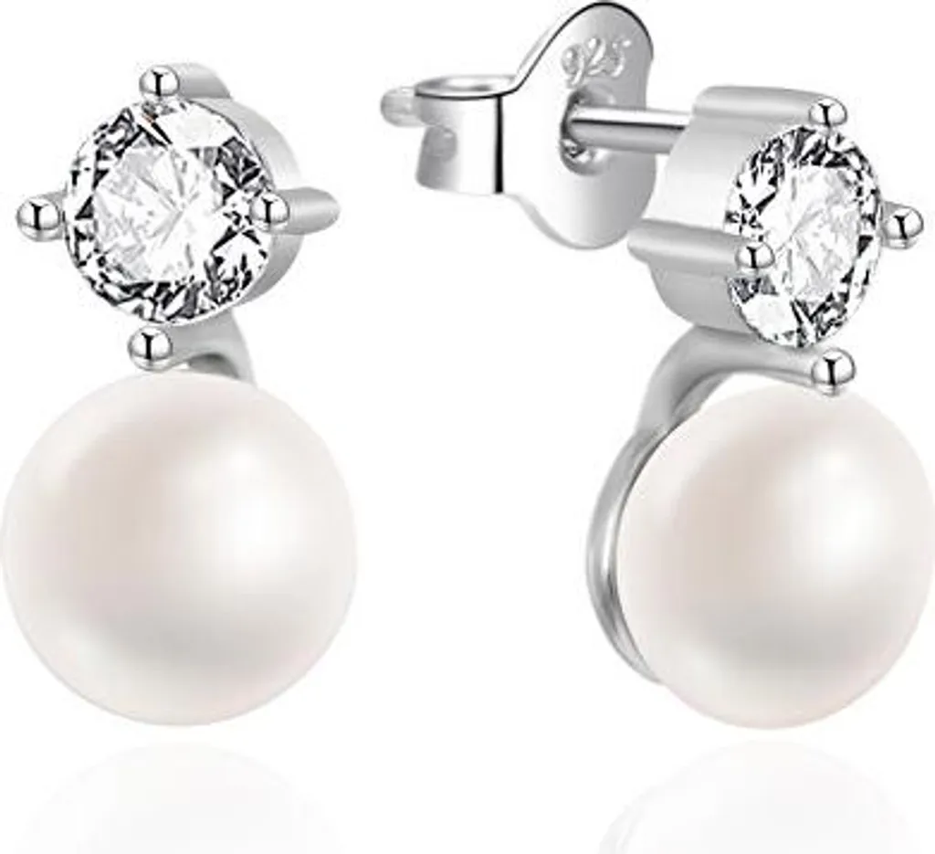 Boucles d'oreilles argent 925 sans allergie - Perle AGT-E221PW-P chic