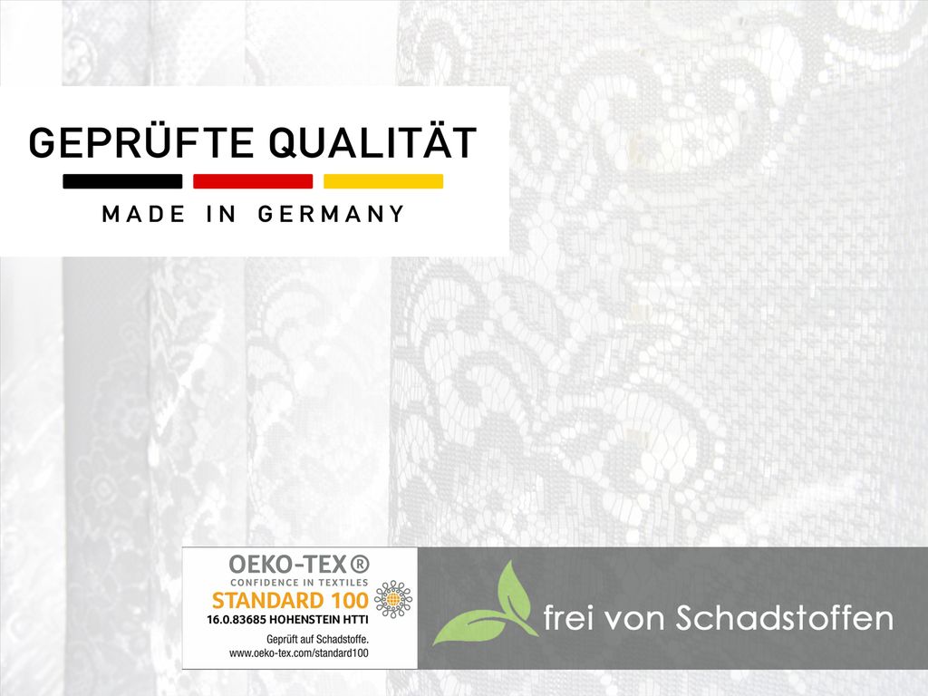 heimtexland ® Jacquard Store Gardine Blumen weiß Produktbild 5