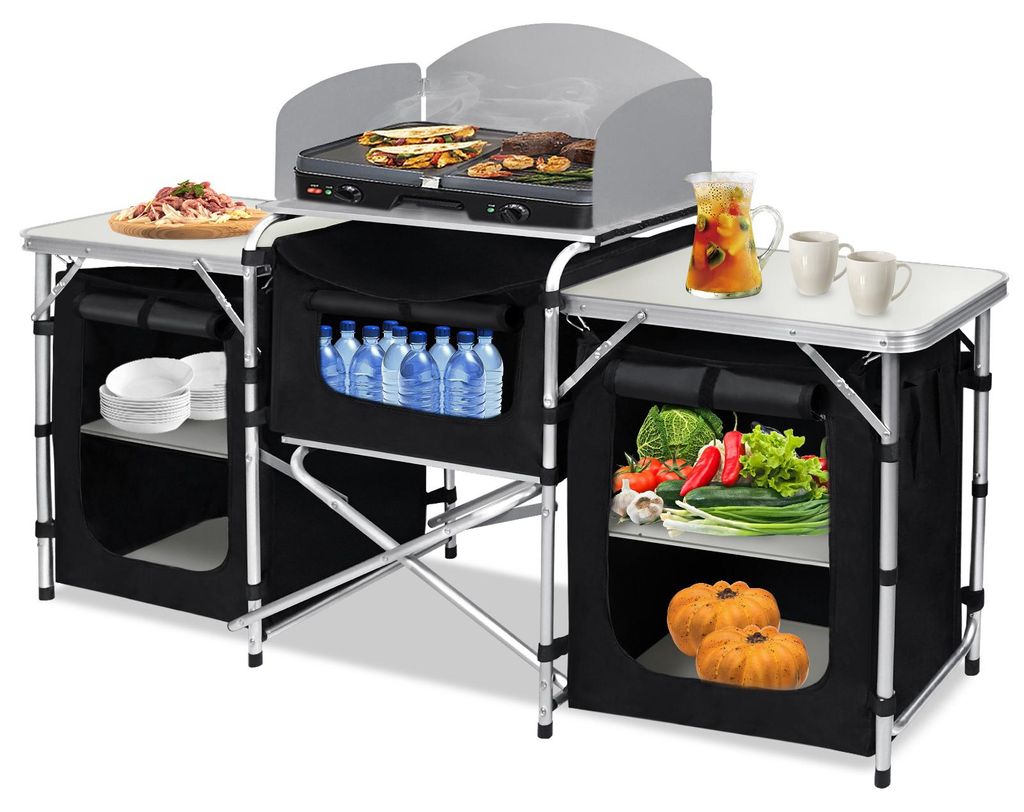 QEENTOE, cuisine de camping pliable, armoire de camping Image du produit 