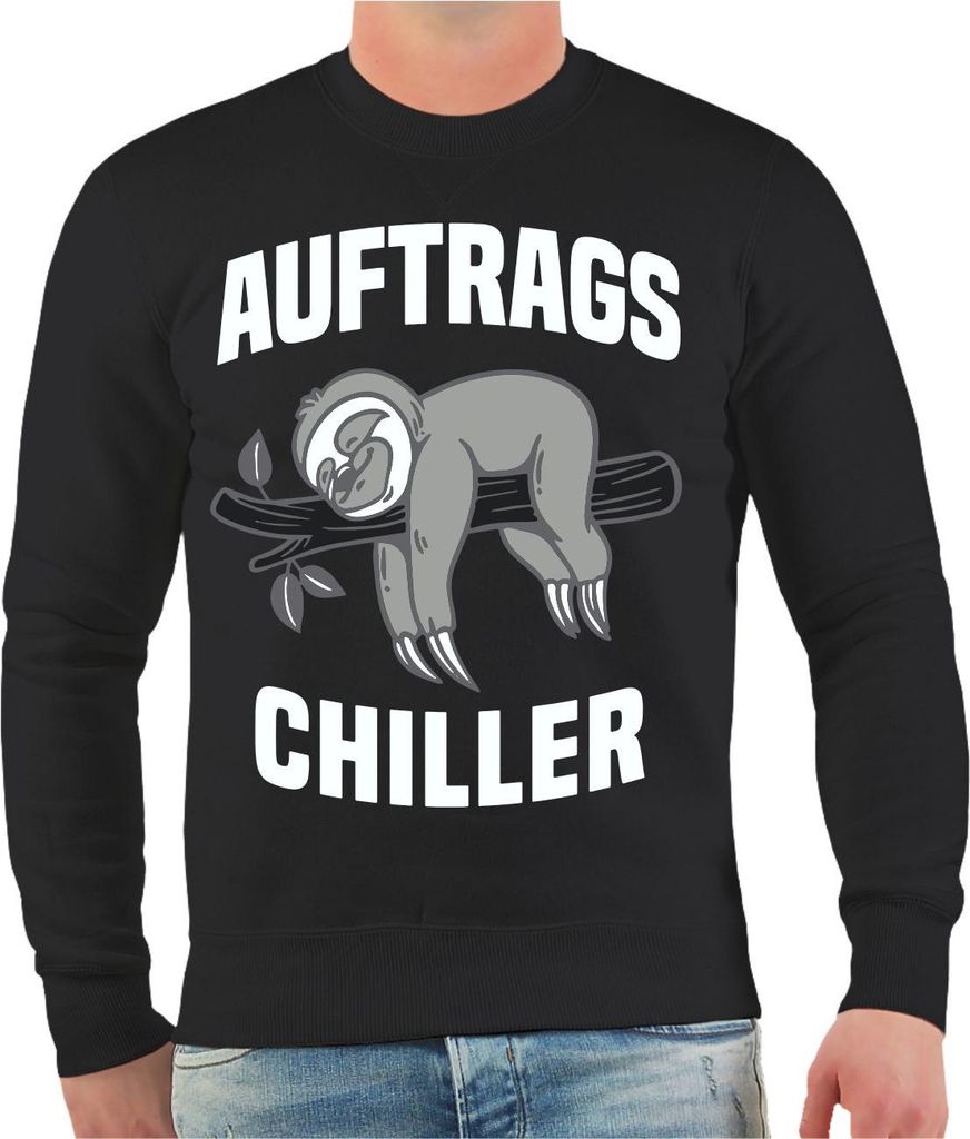 Herren Sweatshirt Auftrags Chiller Faultier
