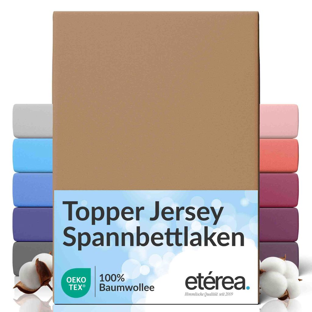 etérea Topper Jersey Spannbettlaken 200x220 cm – 100 % Produktbild 