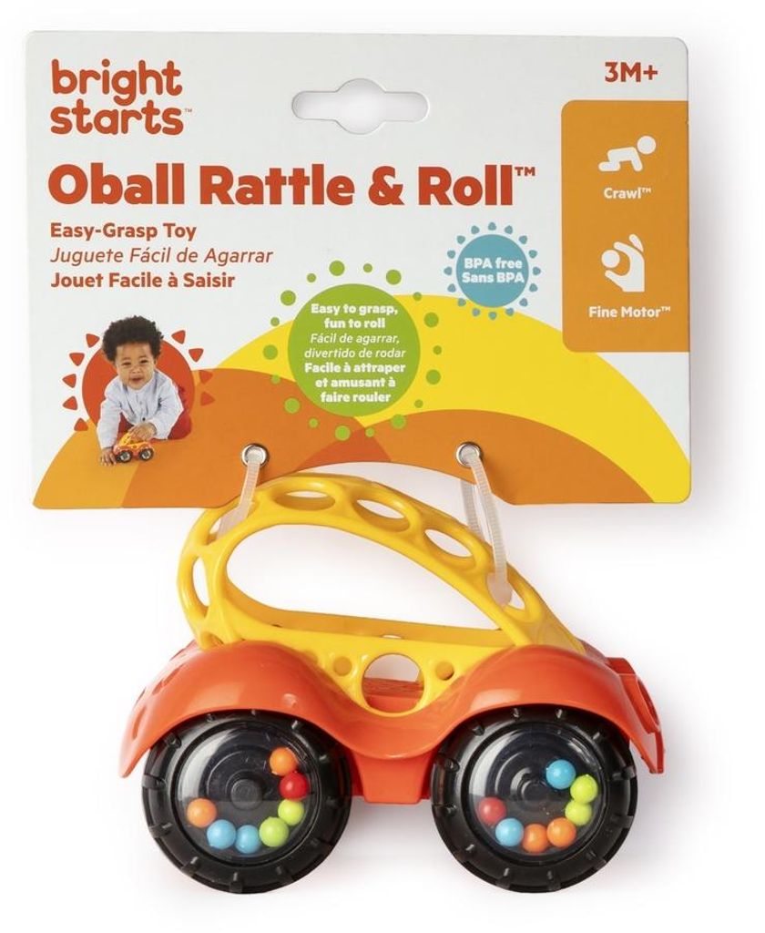 Oball Rattle & Roll Buggy - Jouet voiture avec hochet pour Image du produit 