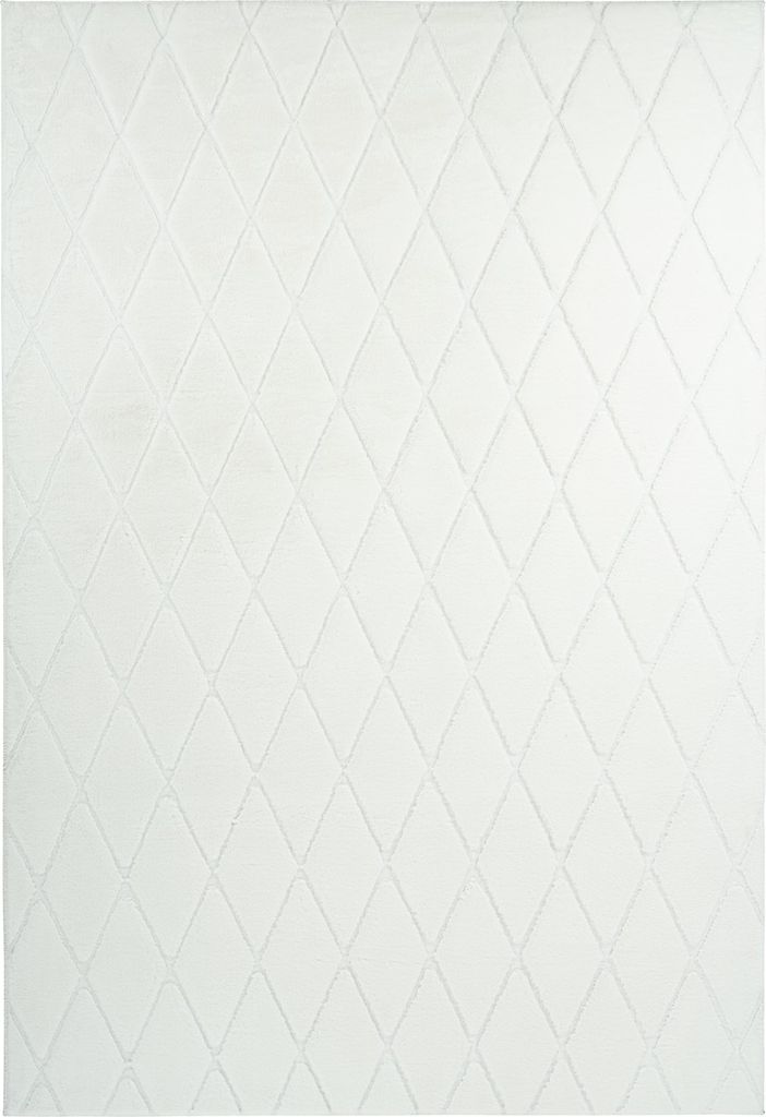 Teppich >Vivica< in Weiß, 100% Polyester - 150x80cm (LxB)
