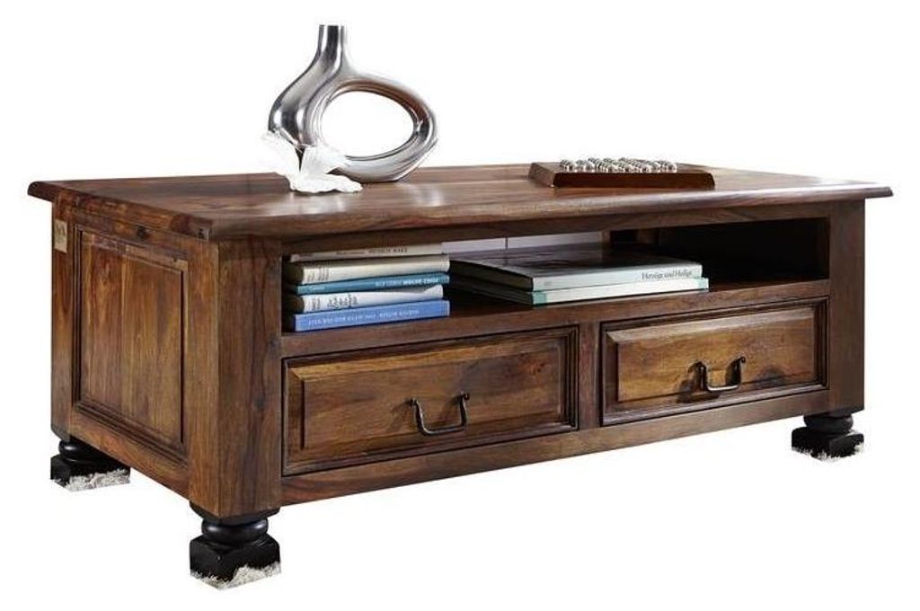 MASSIVMOEBEL24.DE Couchtisch Sheesham 115x60x45 braun Produktbild 