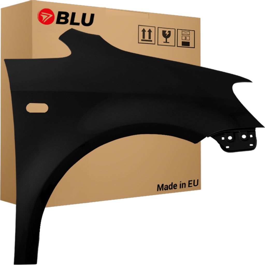 BLU Kotflügel Passend für VW Volkswagen Caddy Lift III 3 2K LC9Z Rechts Schawrz BlackMagic | 2010-2015 | Vorderseite Vorne | Lackiert | Einbaufertig