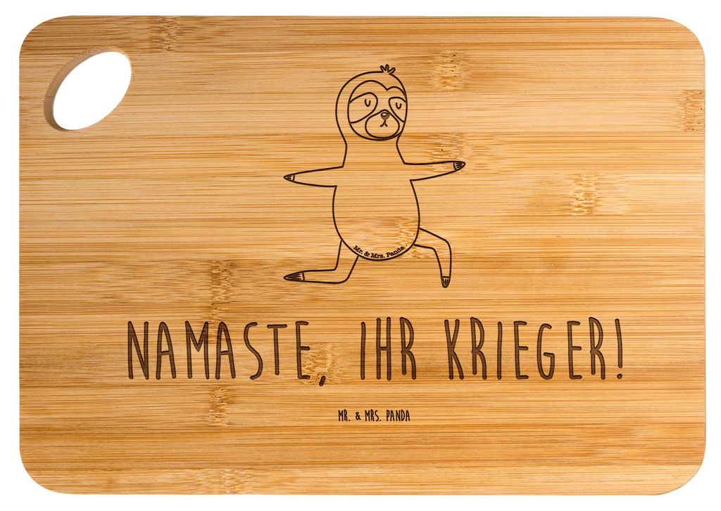 Mr. & Mrs. Panda Schneidebrett Faultier Yoga - Transparent - Geschenk, Namaste, Brett, Holzbrett, Frühstücksbrett, wurstbrett, schneidbrett