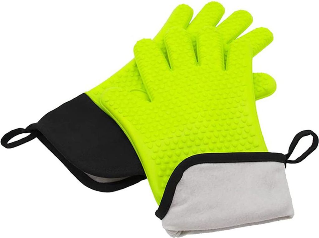 Hitzebeständige Handschuhe, Grillhandschuhe, Grillhandschuhe, Ofenhandschuhe, Grillhandschuhe zum Kochen, lange wasserdichte Handschuhe zum Grille...
