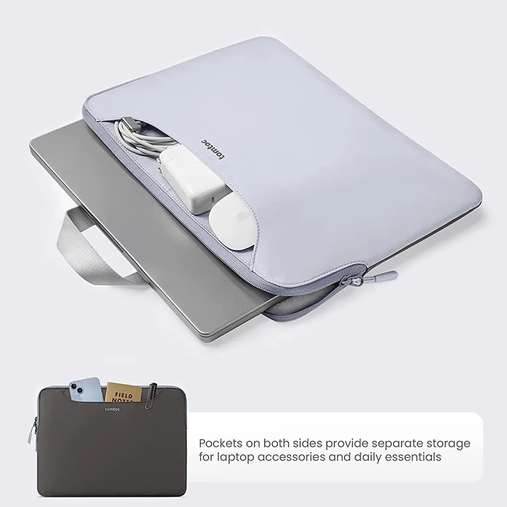 Borsa Laptop tomtoc 13.5" - Custodia Tablet e MacBook Slim - Blu/Grigio - 10