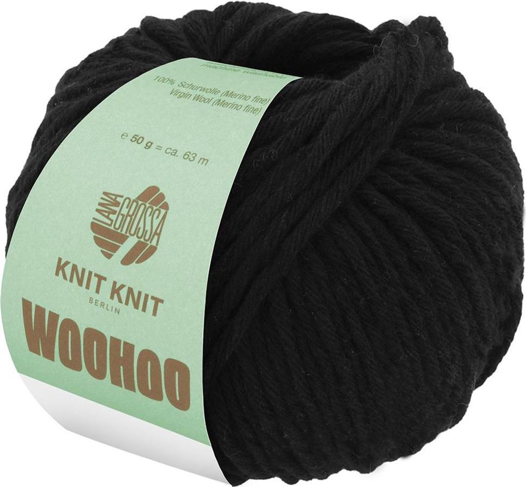 Lana Grossa WOOHOO 50 g, Farbe:014 - GIGA BLACK