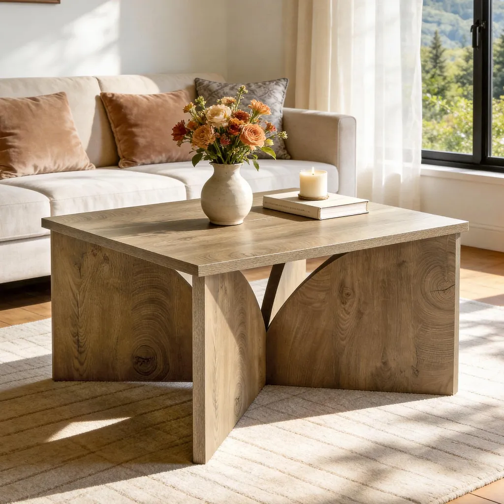 Table Basse de Salon pour Décoration Rustique et Conviviale 80 cm - 2