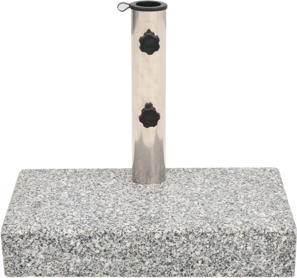 Pied de parasol 25 kg vidaXL en pierre naturelle robuste et inox