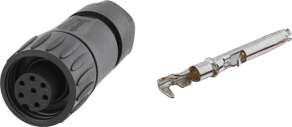 Amphenol RD24-KSG Kabelsteckverbinder, inkl. Zugentlastung gerade Buchse Crimpanschluss, Polzahl 6+PE Kabelabgang