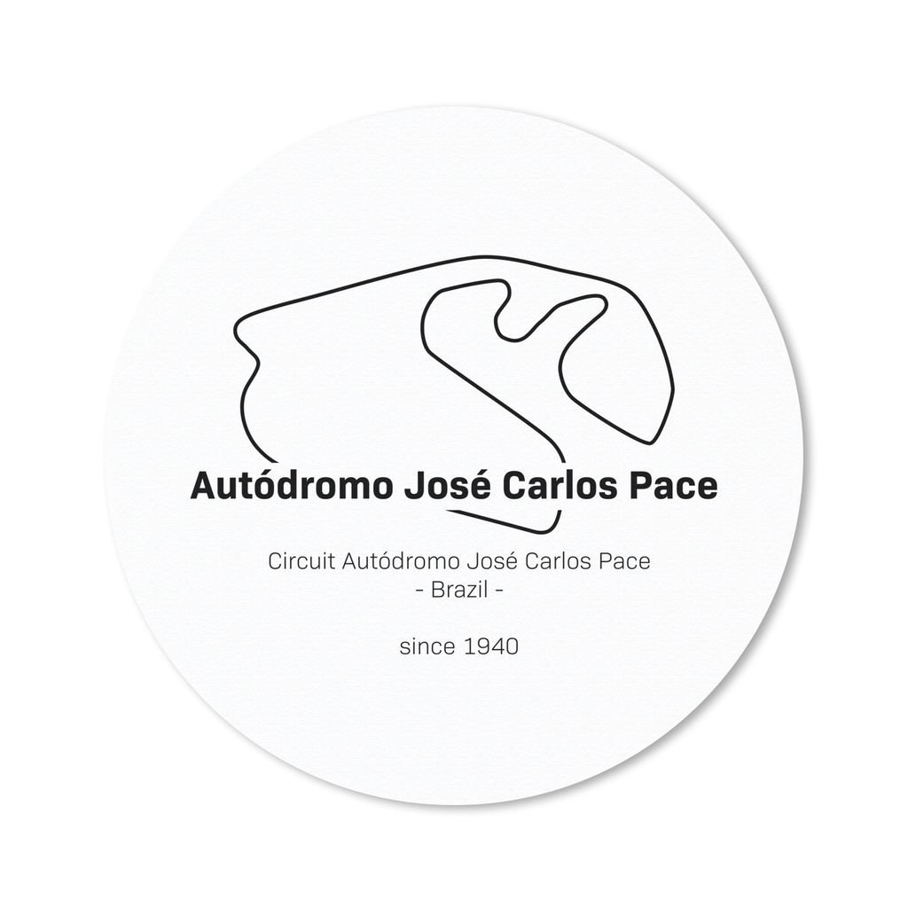MuchoWow Mauspad Mousepad Formel 1 - Brasilien - Rennstrecke 50x50 cm - Mousepads - Maus Mat - Pad - Mausunterlage - Vinyl