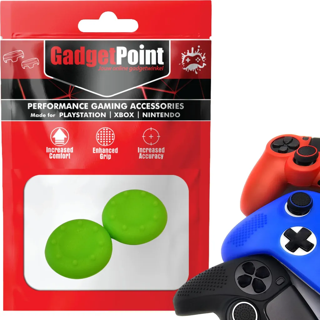 Impugnature per i pollici - Impugnature per PS5, PS4, PlayStation, Xbox Series X/S, One, 360 e Nintendo Switch Pro Controller - Impugnature per i pollici da gioco - Impugnature per i pollici ad alte prestazioni - Cappucci antiscivolo per joystick - Accessori per bescherming - Impugnature per i pollici - Ottime -