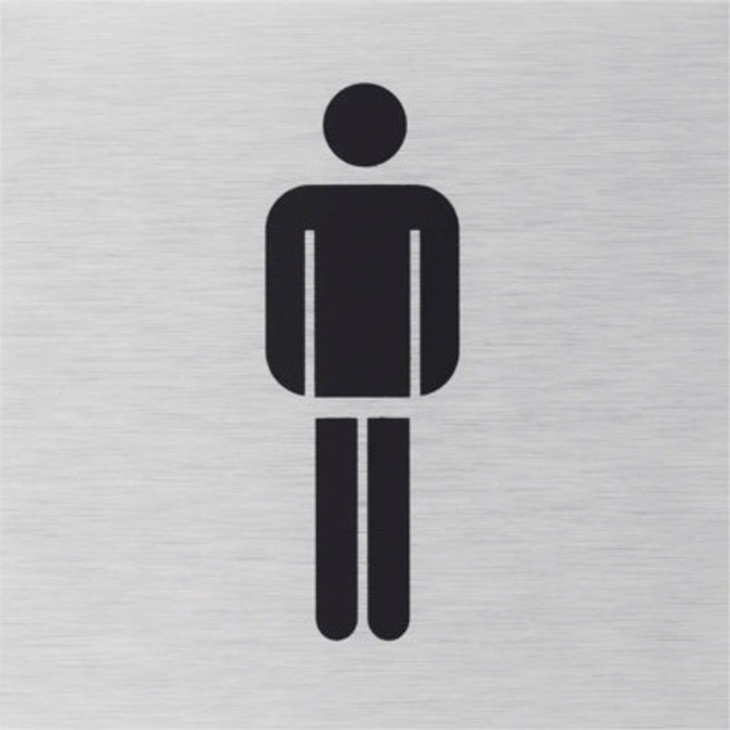 Klebeschild WC Herren" 80x80 mm" Produktbild 