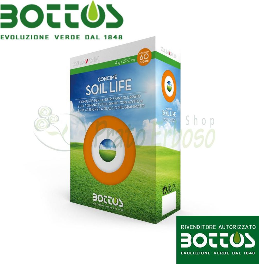Bottos Soil Life 16 -0 -15 + 2 MgO + imi - 4 kg Rasendünger