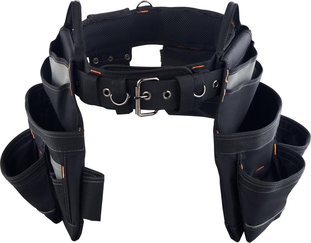 Werkzeuggürtel, 18 Taschen, professionelle Werkzeugtasche für Männer, strapazierfähiger, verstellbarer Utility-Gürtel, abnehmbare Arbeitstasch...