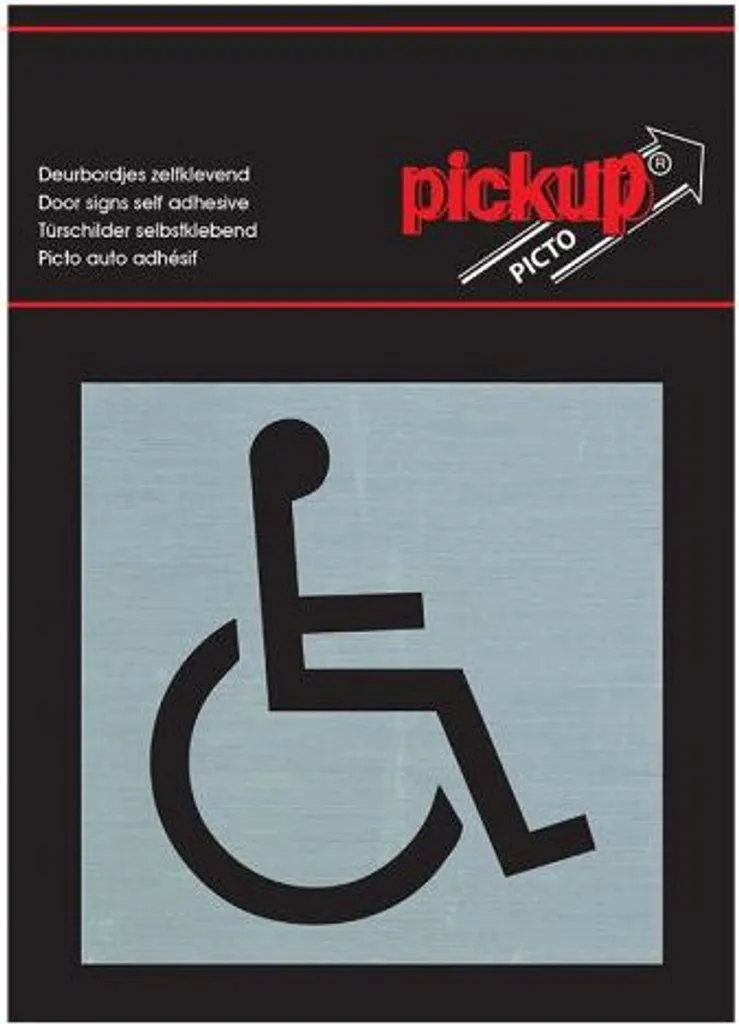 Segnale Accessibilità 80x80 mm Alluminio | Pickup Route Alu Picto
